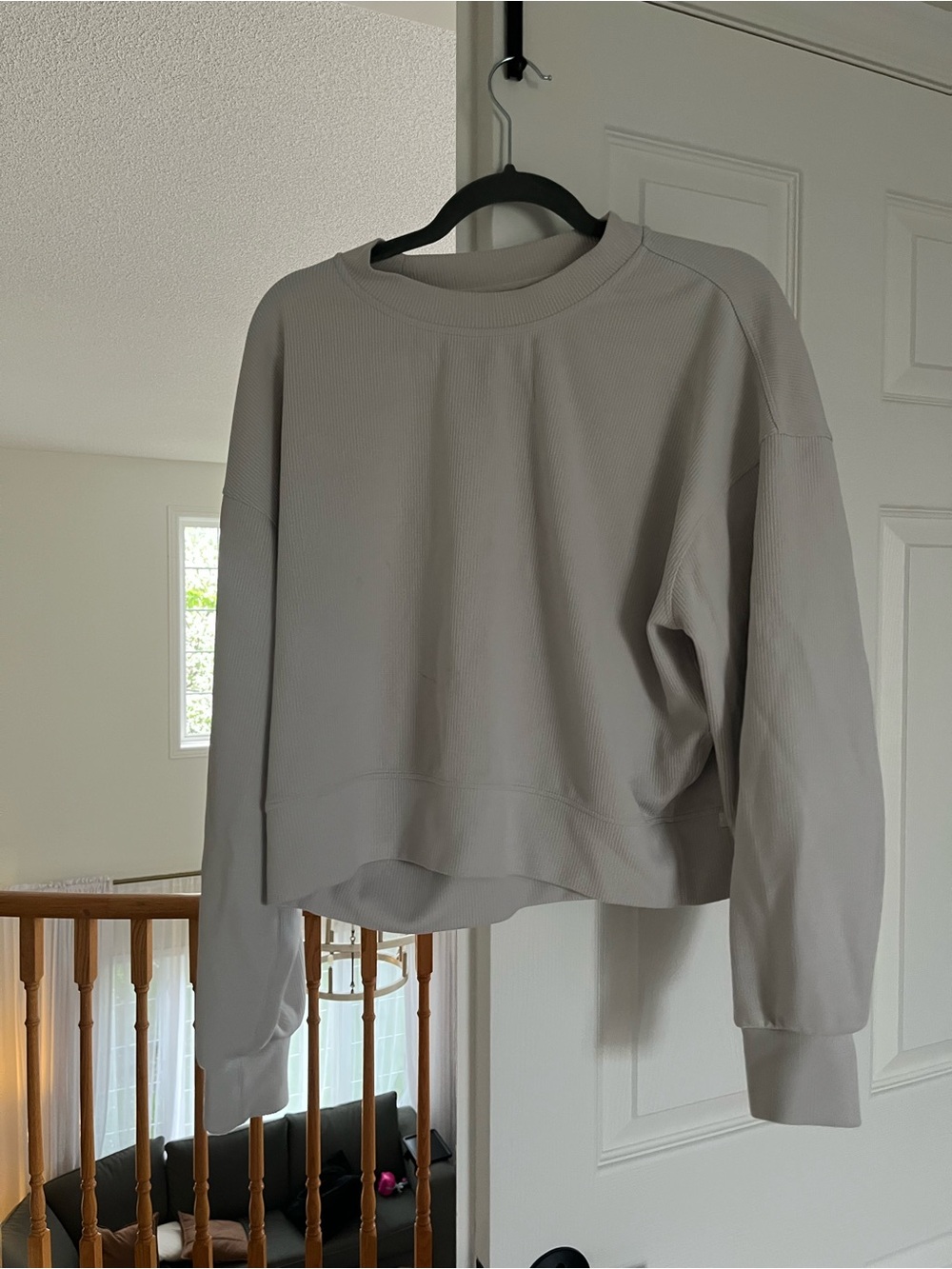 NWOT Lululemon Women's Softstreme Crewneck Pullover Sweatshirt - rubbed - bone 8